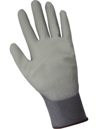 PUG™ Gray Lightweight Polyurethane Coated Anti-Static/Electrostatic Compliant Nylon Gloves with Cut, Abrasion, and Puncture Resistance - PUG-13