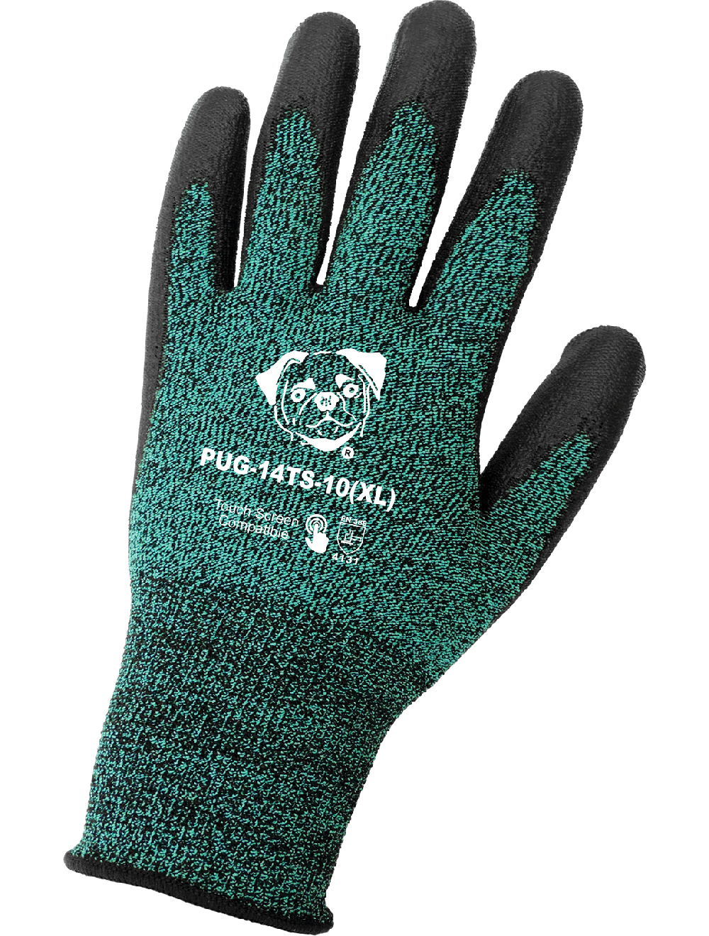 PUG™ Touch Screen Compatible Polyurethane Coated Nylon Gloves with Cut, Abrasion, and Puncture Resistance - PUG-14TS