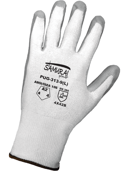 Samurai Glove® Cut, Abrasion, and Puncture Resistant Polyurethane Coated 13-Gauge Tuffalene® Gloves - PUG-313