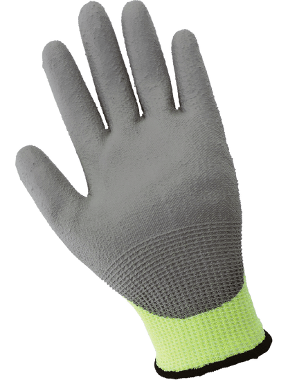 Samurai Glove® High-Visibility Polyurethane Coated Touch Screen Compatible 13-Gauge TuffKut® Gloves with Cut, Abrasion, and Puncture Resistance - PUG-517TS