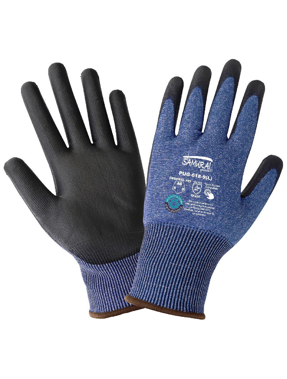 Samurai Glove® Cut Resistant Tuffalene® UHMWPE Touch Screen Gloves with Recycled rPET Fiber - PUG-618