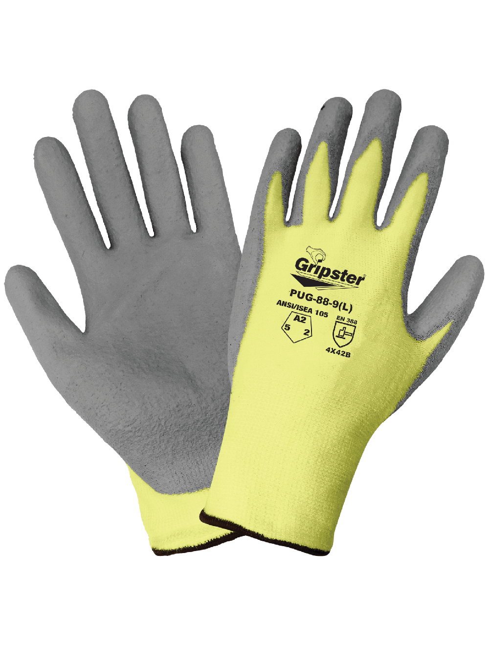 Gripster® Aramid Fiber, Nylon, and Spandex Blended Polyurethane Coated Cut Resistant Gloves - PUG-88