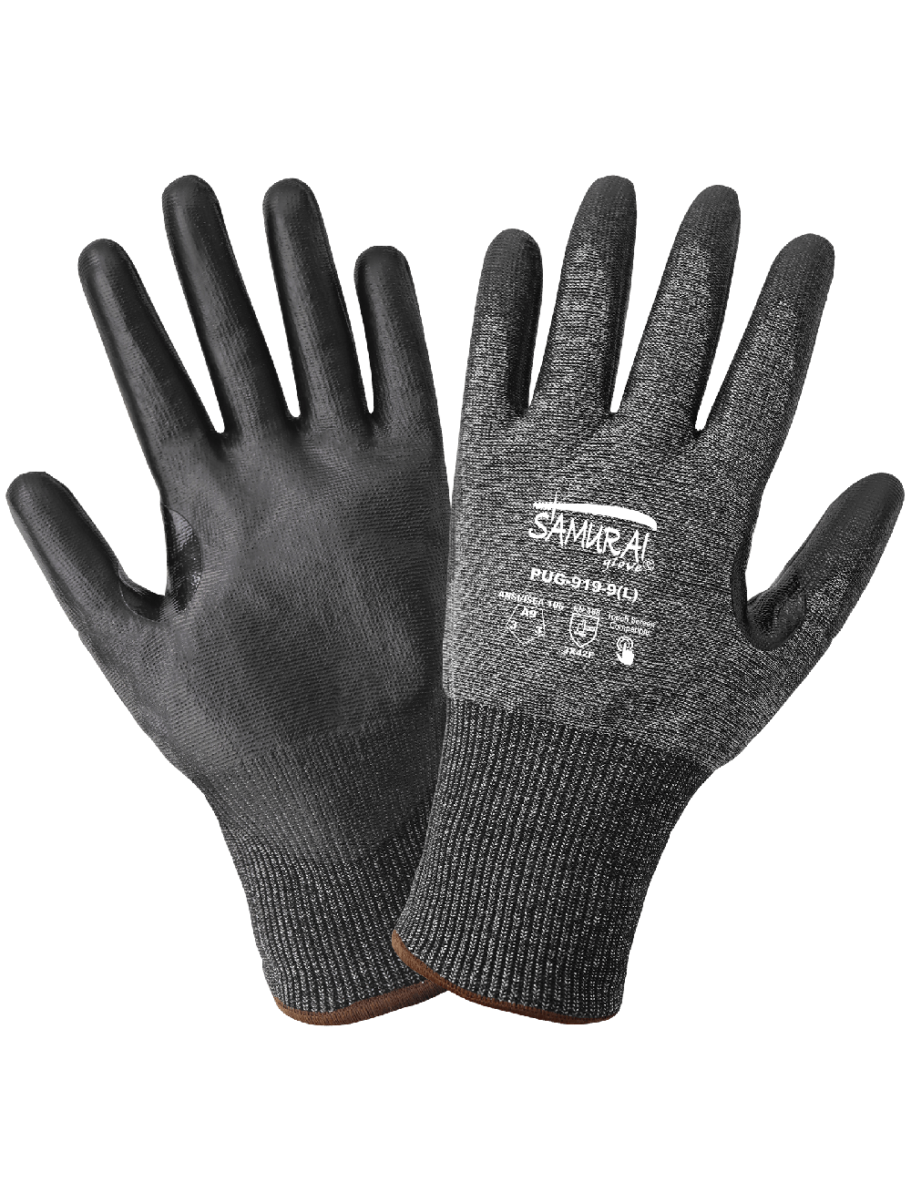 Samurai Glove® Polyurethane Coated 18-Gauge Tuffalene® Touch Screen Compatible Cut Resistant Gloves - PUG-919