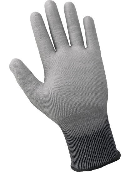 Samurai Glove® Smooth Polyurethane-Coated Seamless Gray Tuffalene® UHMWPE Cut, Abrasion, and Puncture Resistant Gloves - PUG-999