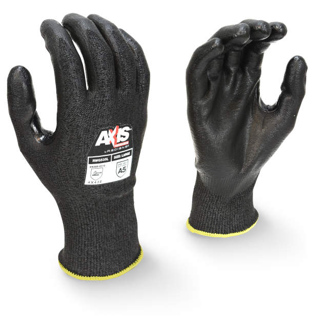 HPPE Cut Level A5 Touchscreen Reinforced Thumb Crotch Work Glove RWG535