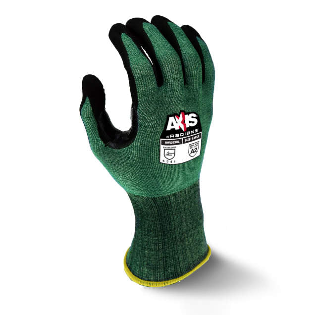 AXIS™ Cut Protection Level A2 Foam Nitrile Coated Glove with Dotted Palm RWG538