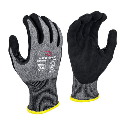 Cut Protection Level A9 Sandy Foam Nitrile Coated Glove RWG589