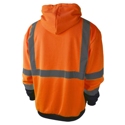 Radians Hi-Vis Orange/Black SJ01B-3 Class 3 Color Blocked Hooded Sweatshirt