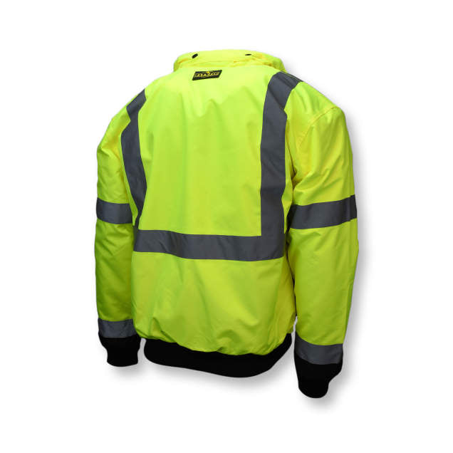 Radians Hi-Vis Green/Black SJ110B Class 3 Two-in-One High Visibility Bomber Safety Jacket