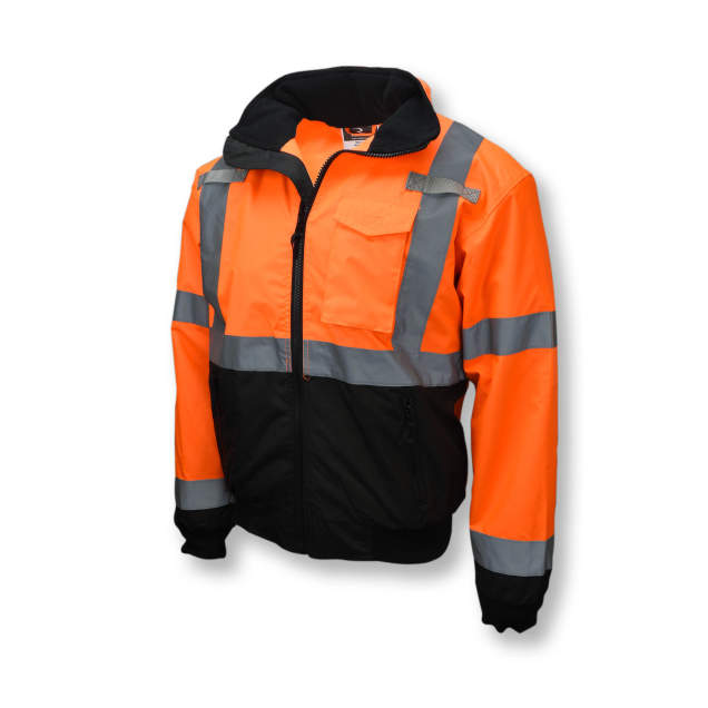 Radians Hi-Vis Orange/Black SJ110B Class 3 Two-in-One High Visibility Bomber Safety Jacket