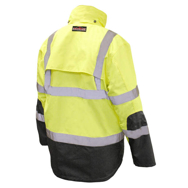 Radians Hi-Vis Green/Black SJ410B-3 Three-in-One Weatherproof Parka