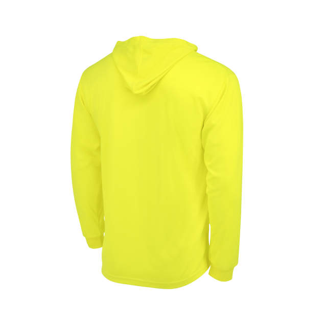 Radians Hi-Vis Green ST61-N Hooded Non Rated Mesh Long Sleeve T-Shirt w/ UV Protection