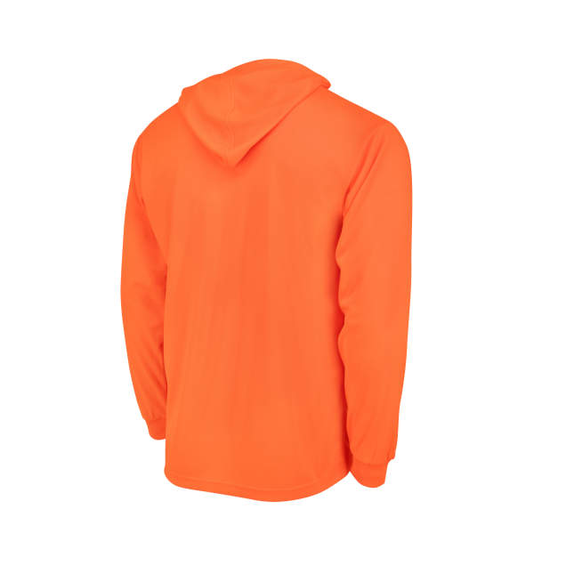 Radians Hi-Vis Orange ST61-N Hooded Non Rated Mesh Long Sleeve T-Shirt w/ UV Protection