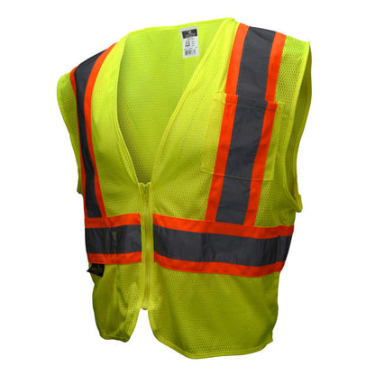 Radians Hi-Vis Green SV22-2 Economy Type R Class 2 Safety Vest with Two-Tone Trim