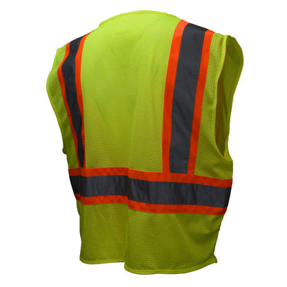 Radians Hi-Vis Green SV22-2 Economy Type R Class 2 Safety Vest with Two-Tone Trim