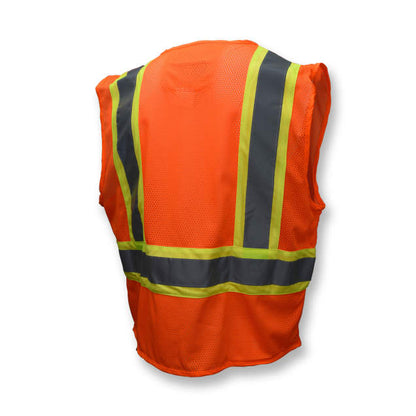 Radians Hi-Vis Orange SV225 Class 2 Self Extinguishing Two-Tone Trim Safety Vest