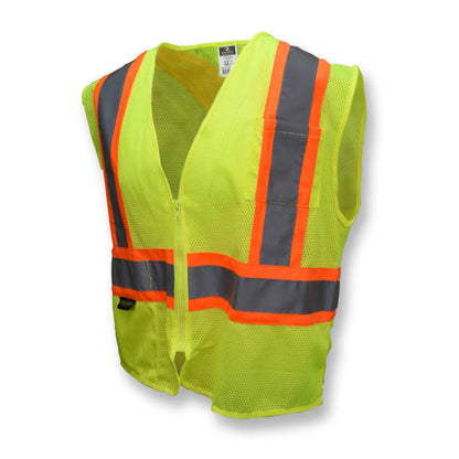 Radians Hi-Vis Green SV22X Economy Mesh X-Back Type R Class 2 Safety Vest with Two-Tone Trim