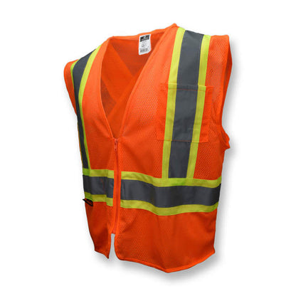 Radians Hi-Vis Orange SV22X Economy Mesh X-Back Type R Class 2 Safety Vest with Two-Tone Trim