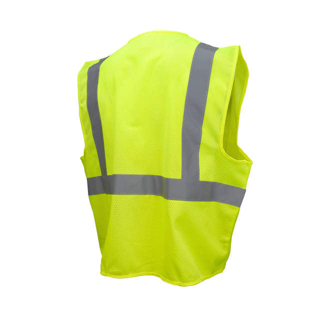 Radians Hi-Vis Green SV2Z Economy Type R Class 2 Mesh Safety Vest with Zipper