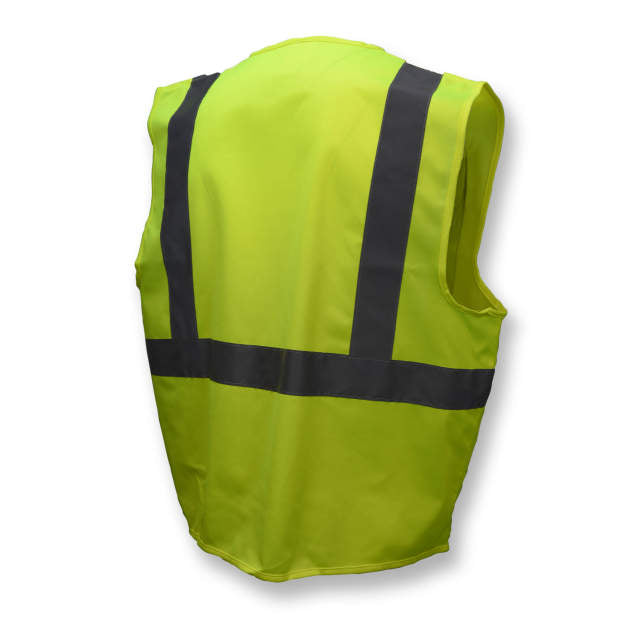 Radians Hi-Vis Green SV2Z Economy Type R Class 2 Solid Safety Vest with Zipper