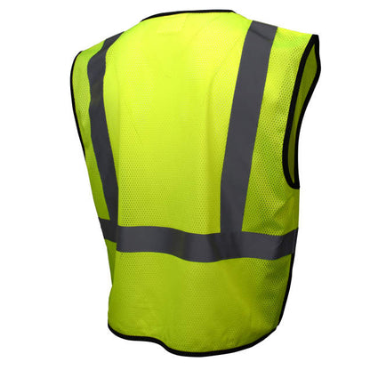 Radians Hi-Vis Green SV3B Color-Blocked Economy Mesh Safety Vest