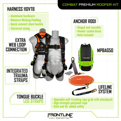 50' Frontline Combat™ Premium Complete Roofers Kit RK110V50