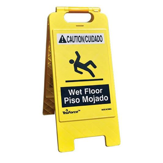 TruForce™ "Wet Floor" Caution Sign