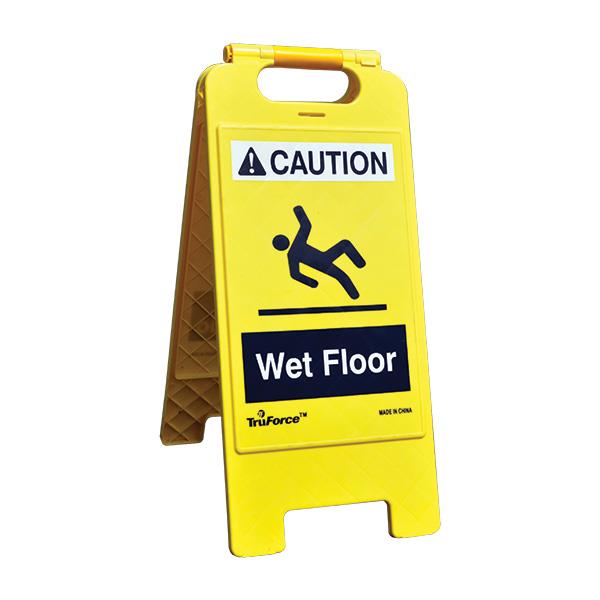 TruForce™ "Wet Floor" Caution Sign