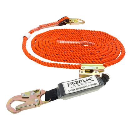 Premium Vertical Lifeline with Openable Rope Grab and Shock Pack