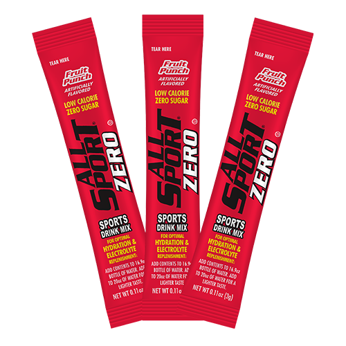 All Sport .11 Ounce Fruit Punch Flavor ZERO Electrolyte Powder Mix Stick Sugar Free/Low Calorie Electrolyte Drink (50 Per Box)