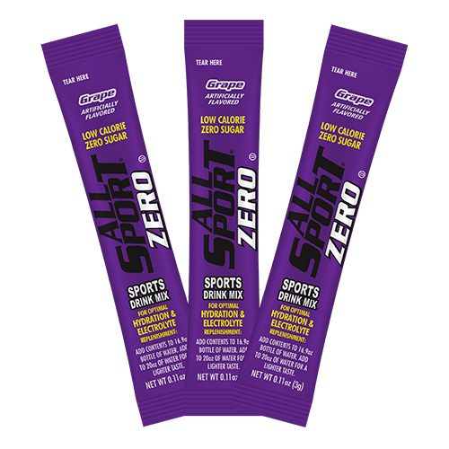 All Sport .11 Ounce Grape Flavor ZERO Electrolyte Powder Mix Stick Sugar Free/Low Calorie Electrolyte Drink (50 Per Box)