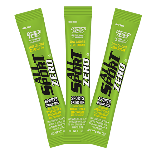 All Sport .11 Ounce Lemon Lime Flavor ZERO Electrolyte Powder Mix Stick Sugar Free/Low Calorie Electrolyte Drink (50 Per Box)