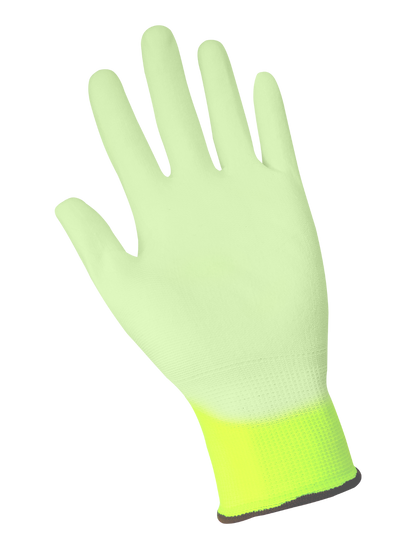 PUG™ High-Visibility Polyurethane Coated Nylon Gloves with Cut, Abrasion, and Puncture Resistance - PUG-11